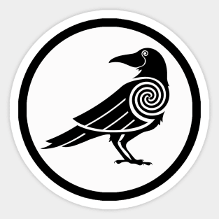 2-Sided Celtic Ravens Spirals Triskele Sticker